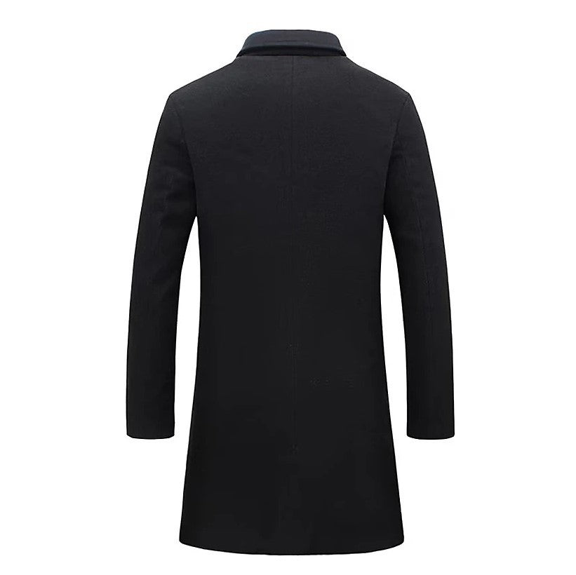 Manteau Trench Coat Homme Hiver - Veste Élégante à Revers - Casual Chic