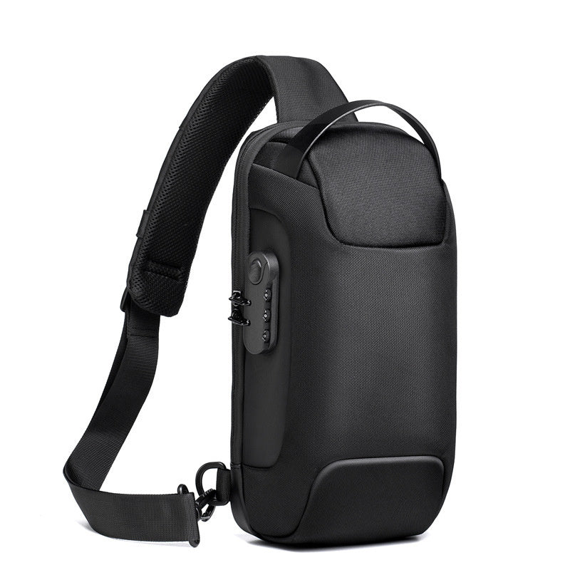 Sac Anti-Vol USB Homme - Sac Bandoulière Étanche Oxford - Multifonction Voyage