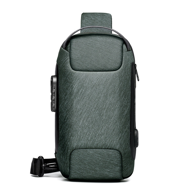 Sac Anti-Vol USB Homme - Sac Bandoulière Étanche Oxford - Multifonction Voyage